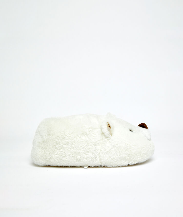 Mules 3d ourson blanc.