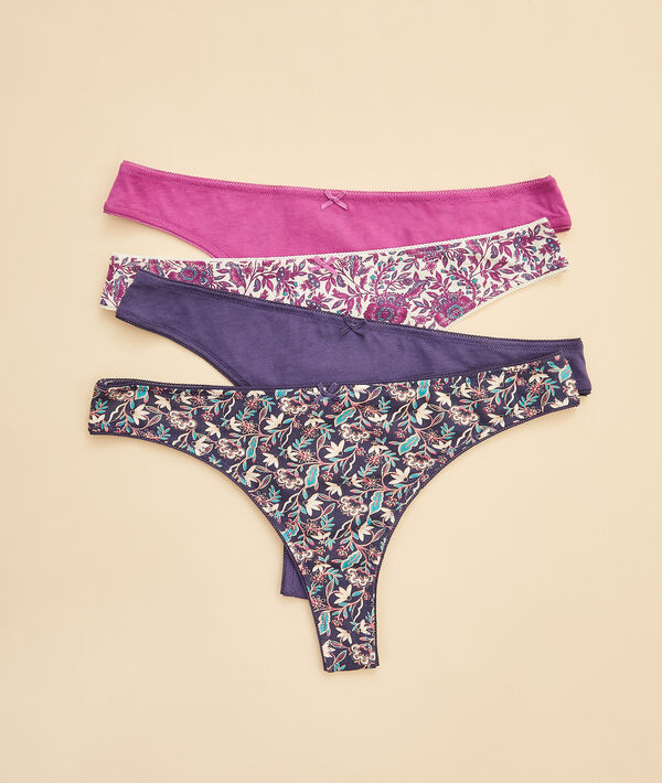 Lot de 4 tangas Lot de 4 tangas;${refinementColor}