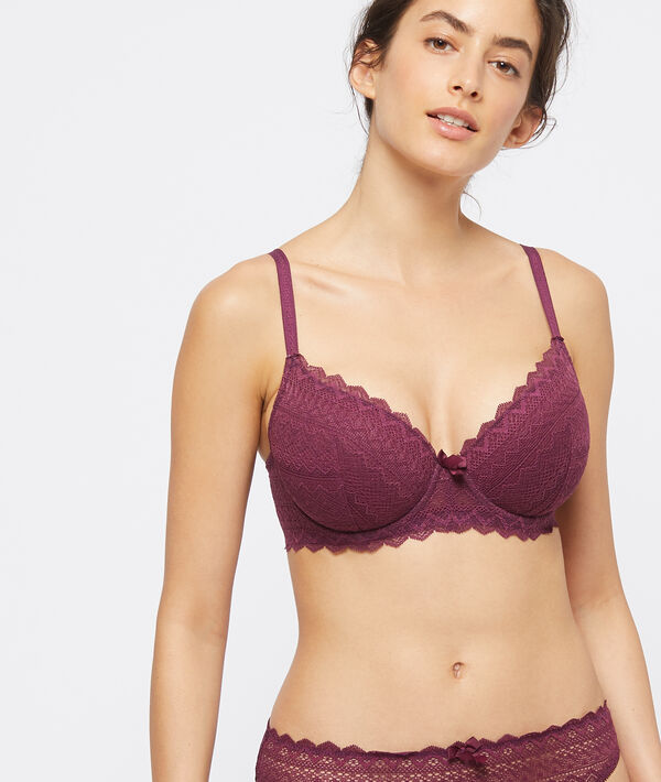 Soutien-gorge N°4 - Ampliforme light en dentelle géométrique Soutien-gorge N°4 - Ampliforme light en dentelle géométrique