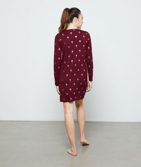 Chemise de nuit imprimé palmiers Chemise de nuit imprimé palmiers