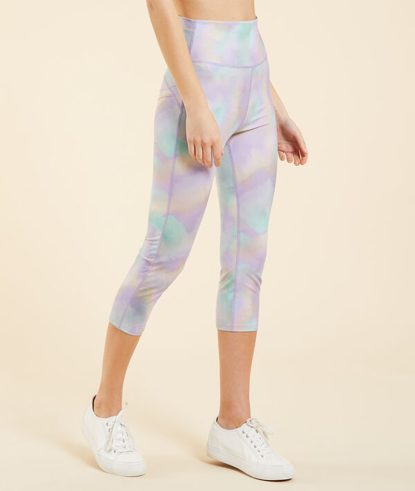 Legging de sport court imprimé Legging de sport court imprimé;${refinementColor}