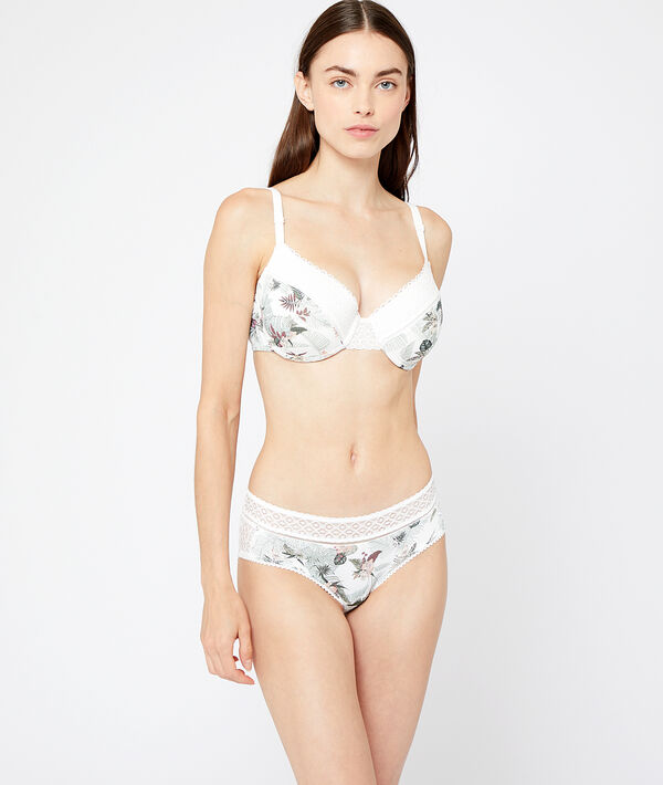 Soutien-gorge n°5 - ampliforme naturel en microfibre ecru.