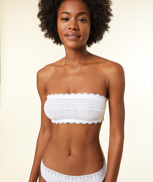 Soutien-gorge bandeau en dentelle Soutien-gorge bandeau en dentelle;${refinementColor}