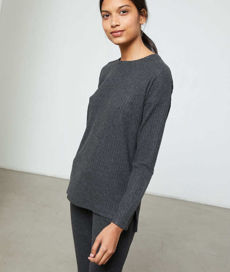 Pull homewear fin gris.