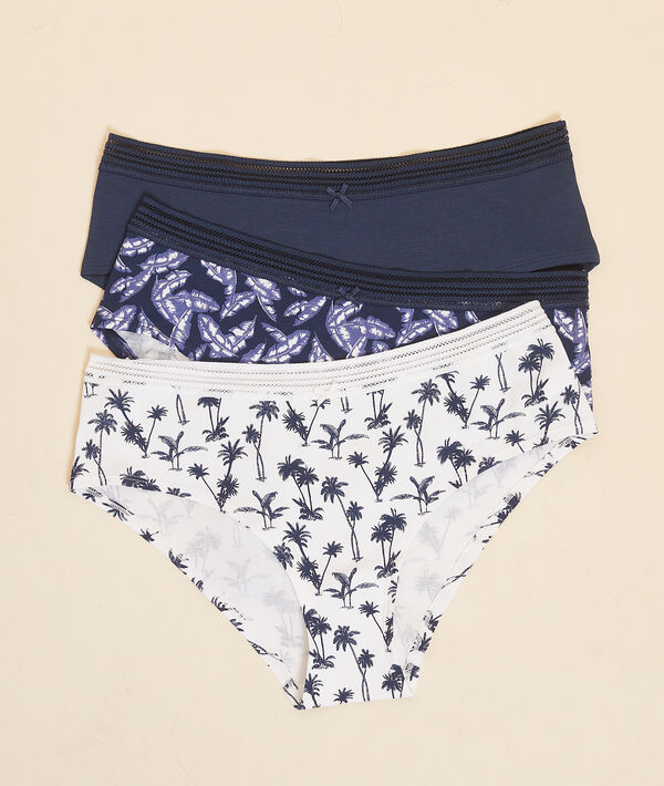 Lot de 3 shortys en coton imprimé Lot de 3 shortys en coton imprimé;${refinementColor}