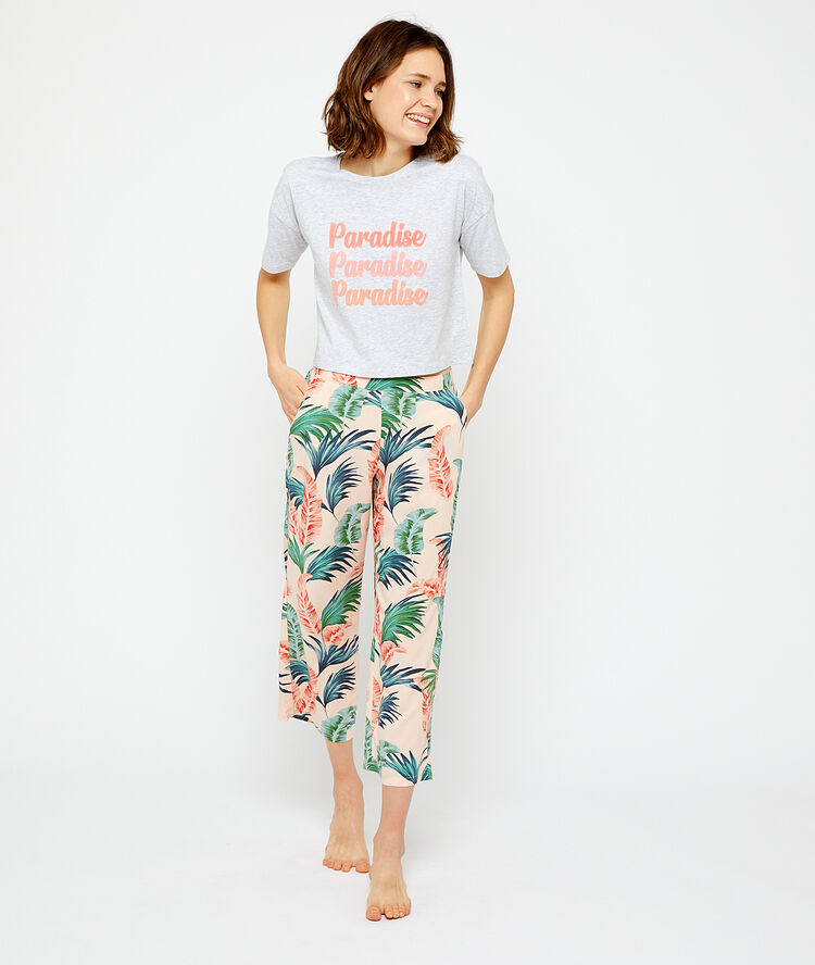 T-shirt "paradise" gris.