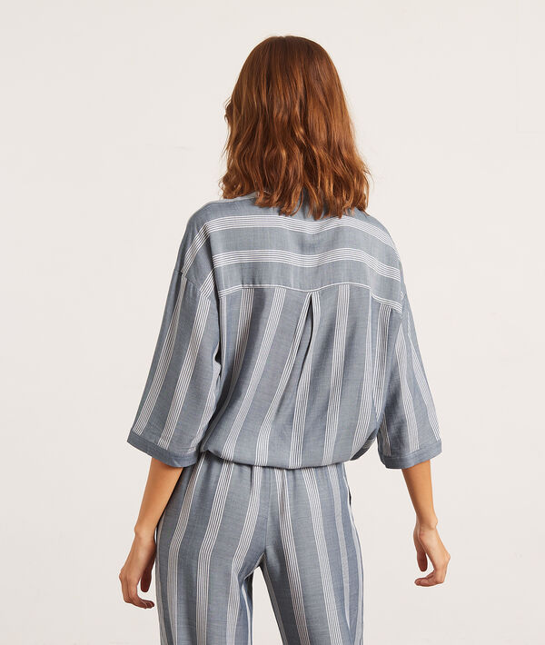 Chemise de pyjama manches 3/4 Chemise de pyjama manches 3/4;${refinementColor}