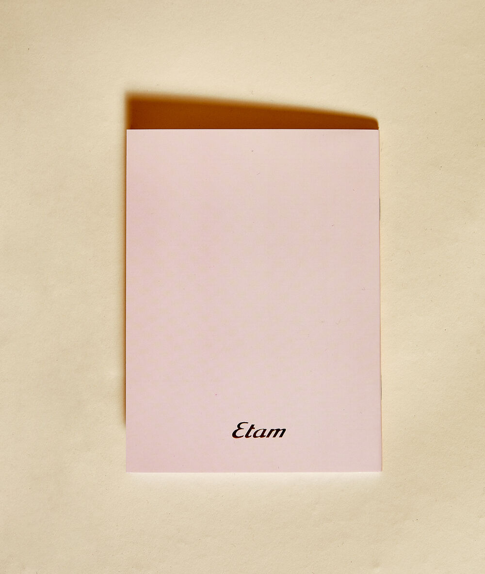 Carnet de note "love more, think less" rose.