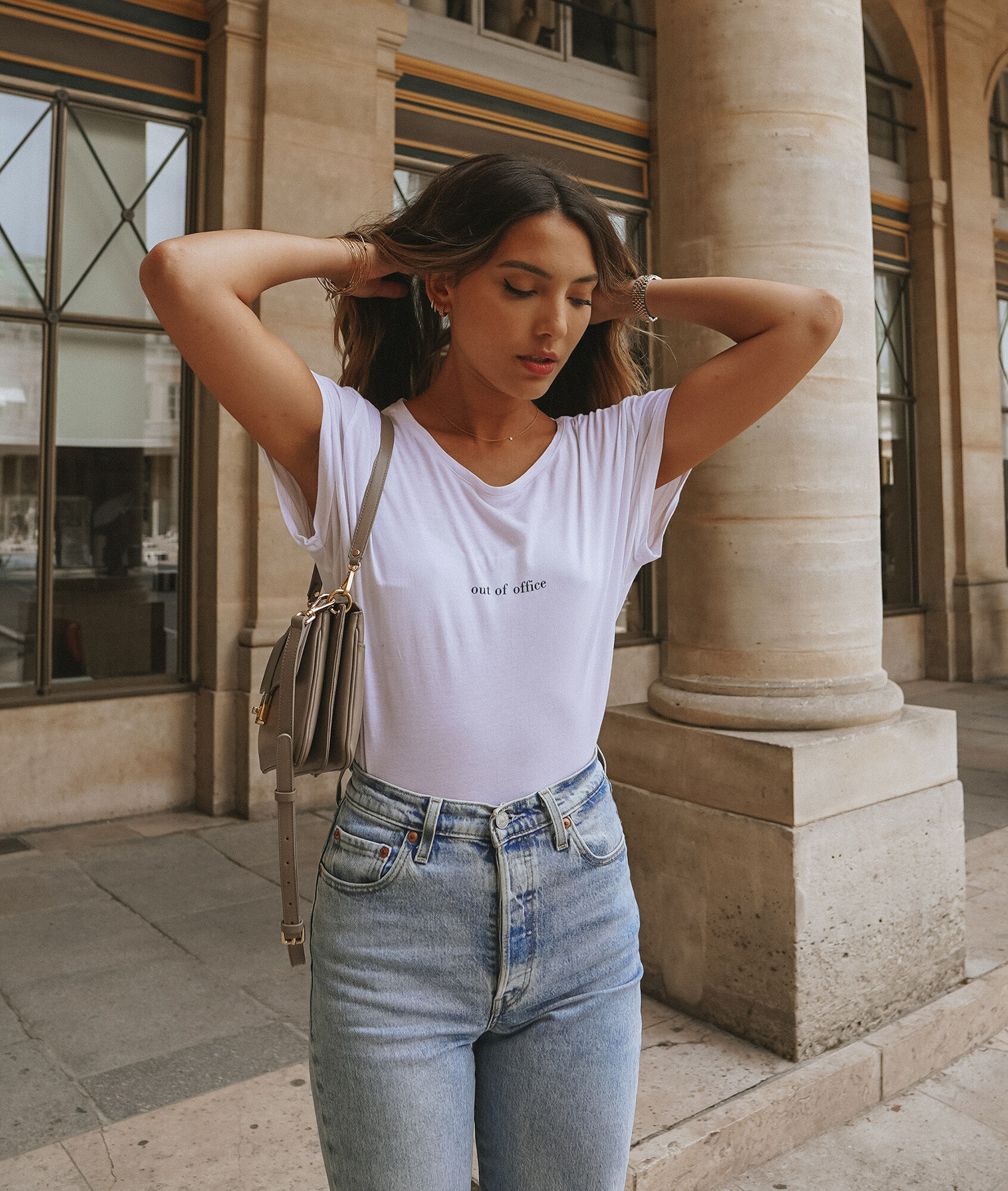 T-shirt 'out of office' - Wendy - S - Vert - Femme - Etam