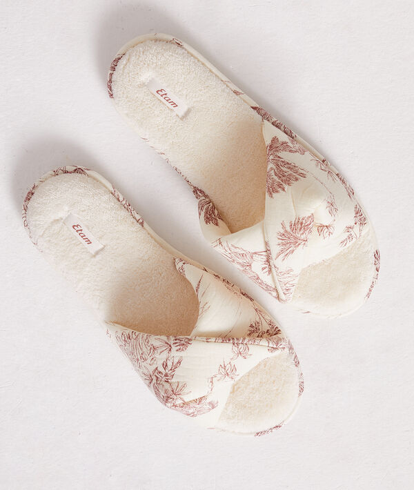 Chaussons tongs à nœud imprimés Chaussons tongs à nœud imprimés;${refinementColor}