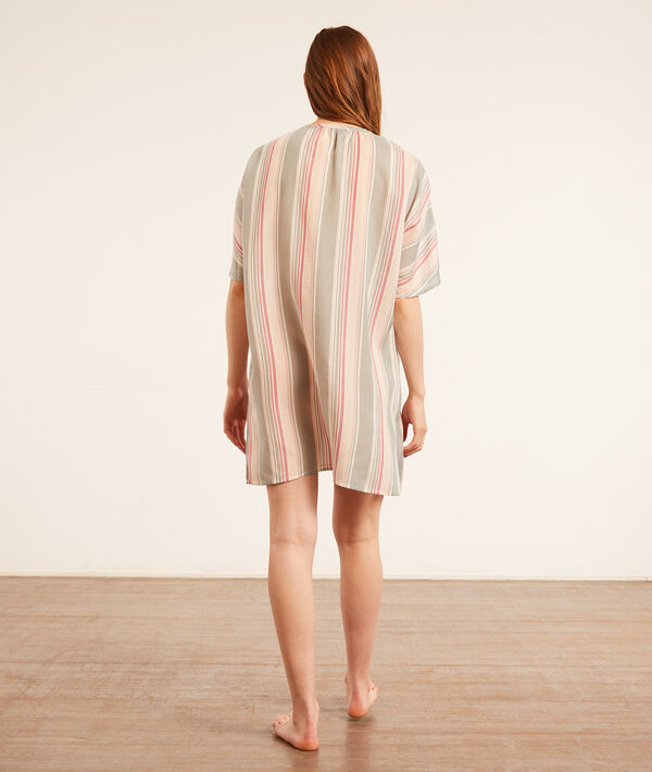 Chemise de nuit rayée Chemise de nuit rayée;${refinementColor}