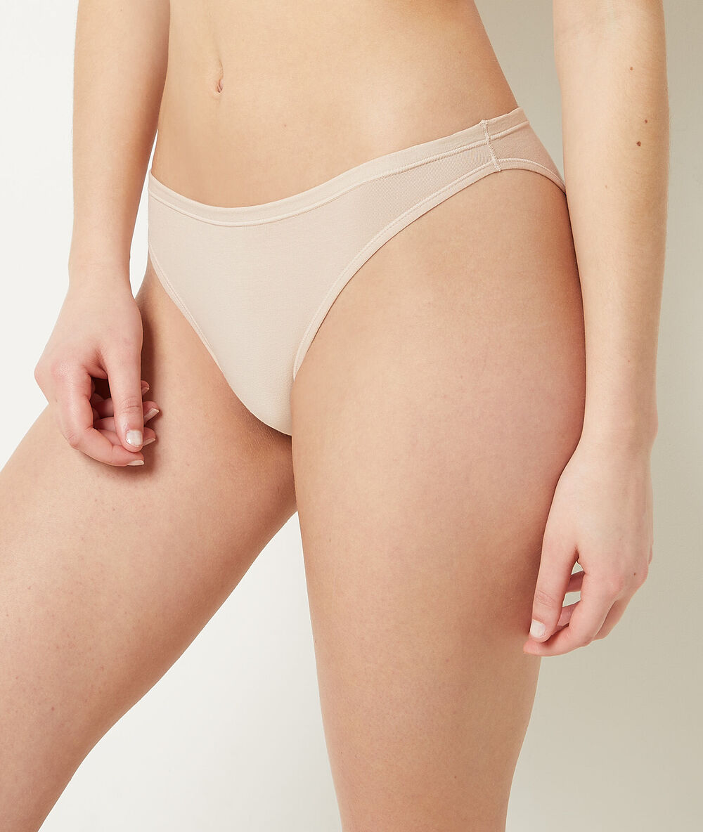 Culotte high leg en coton bio extensible lin.