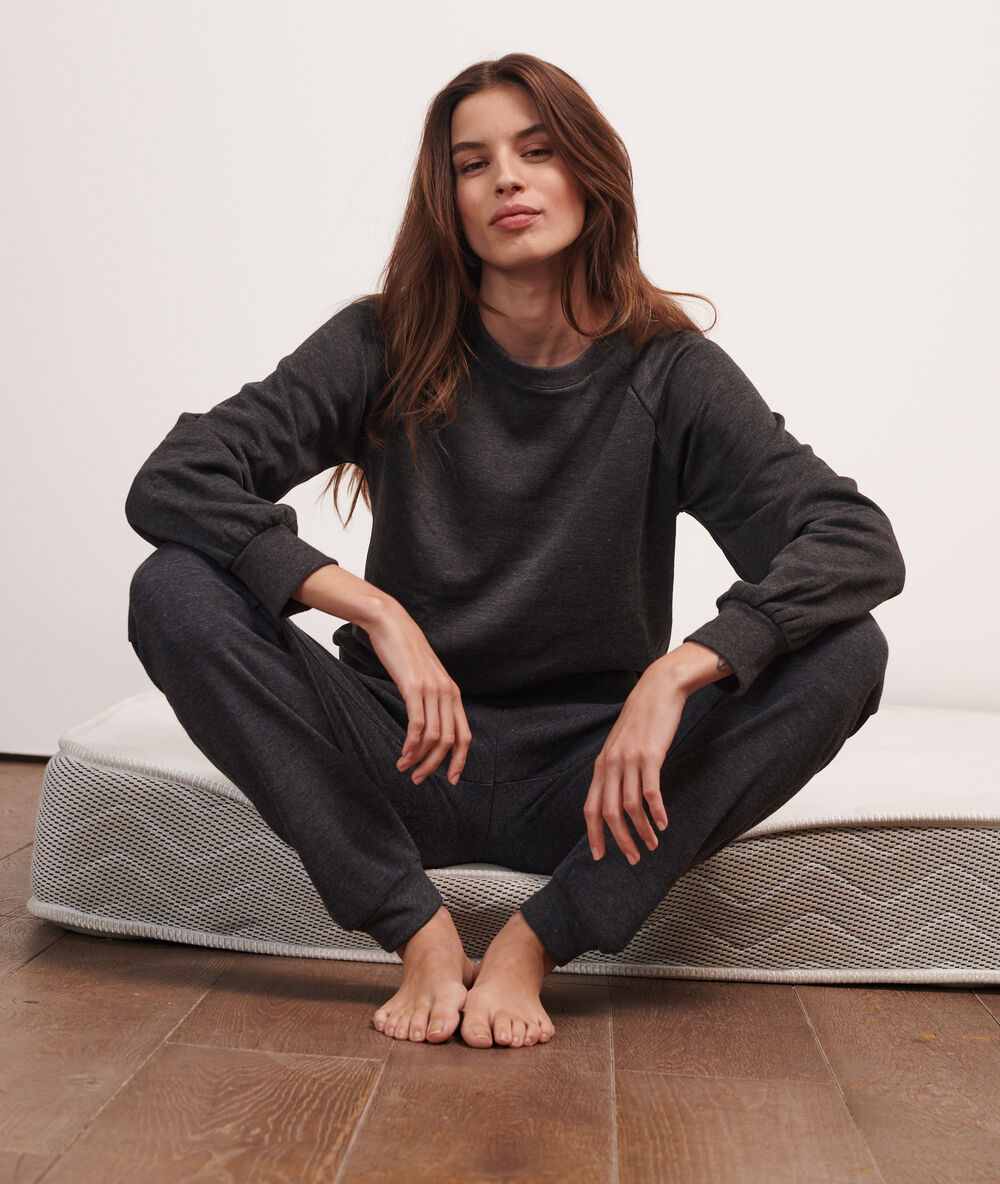 Pantalon de pyjama anthracite.