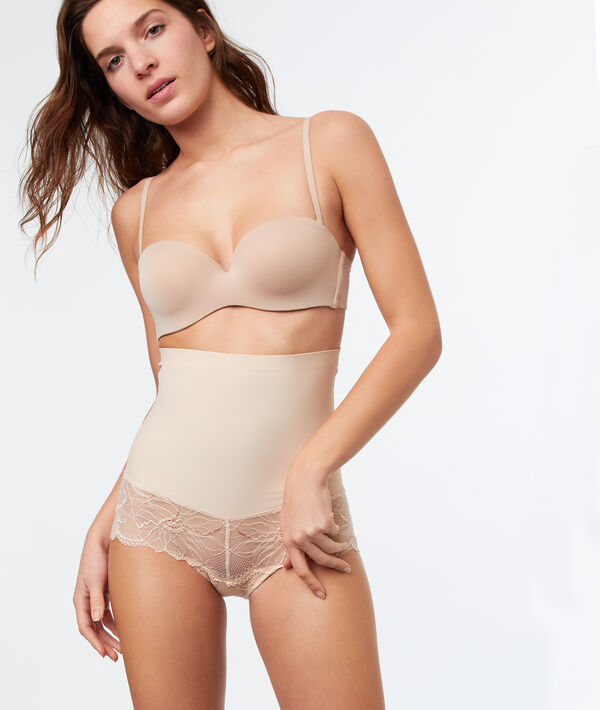 Culotte taille haute - niveau 3 : silhouette remodel&eacute;e nude.