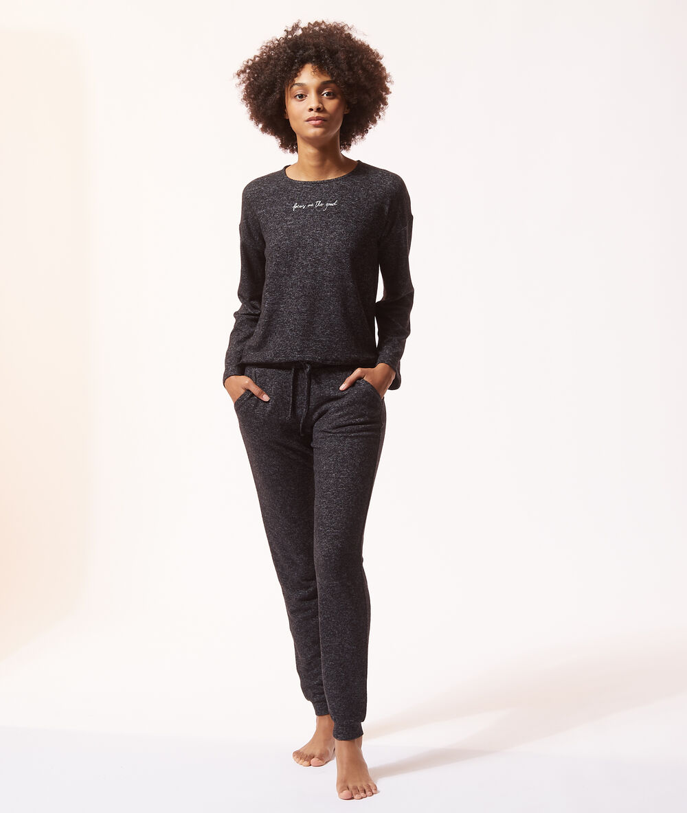 Pantalon de pyjama anthracite.