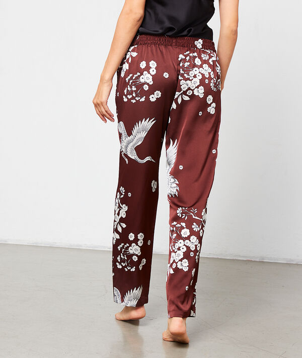Pantalon satiné imprimé Pantalon satiné imprimé