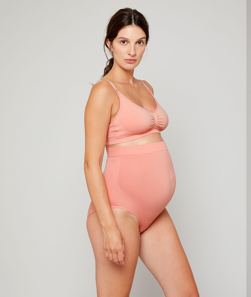 Brassière sans coutures, clips d'allaitement rose.
