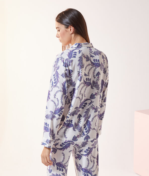 Chemise satinée imprimé fleuri Chemise satinée imprimé fleuri;${refinementColor}