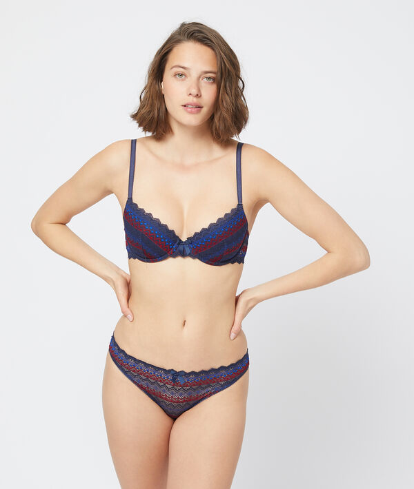 Soutien-gorge n°4 - coques fines marine.
