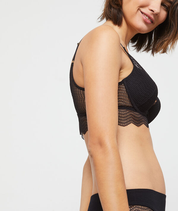 Soutien-gorge n°3 - triangle push-up noir.
