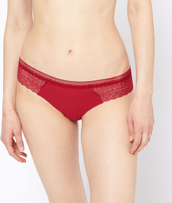 Hipster en microfibre et dentelle Hipster en microfibre et dentelle