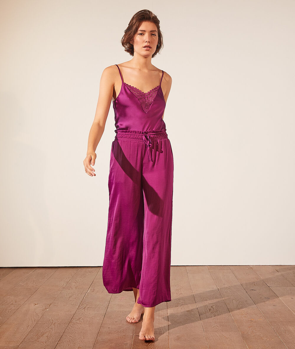 Pantalon de pyjama évasé orchidee.