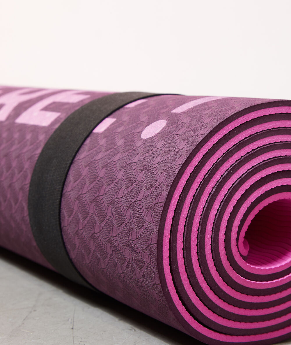 Tapis de yoga "feel free" cassis.