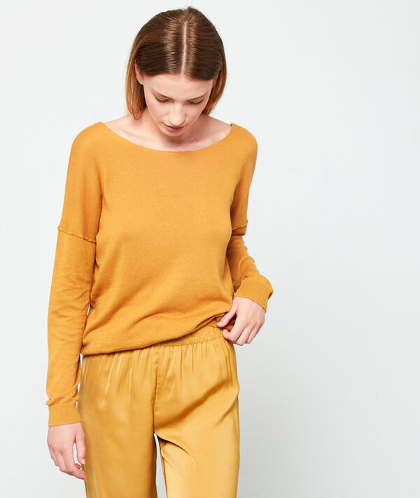 Pull maille fine dos décolleté Pull maille fine dos décolleté