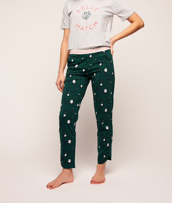 Pantalon imprimé petites fleurs Pantalon imprimé petites fleurs;${refinementColor}