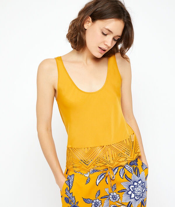 Top bord dentelle Top bord dentelle;${refinementColor}