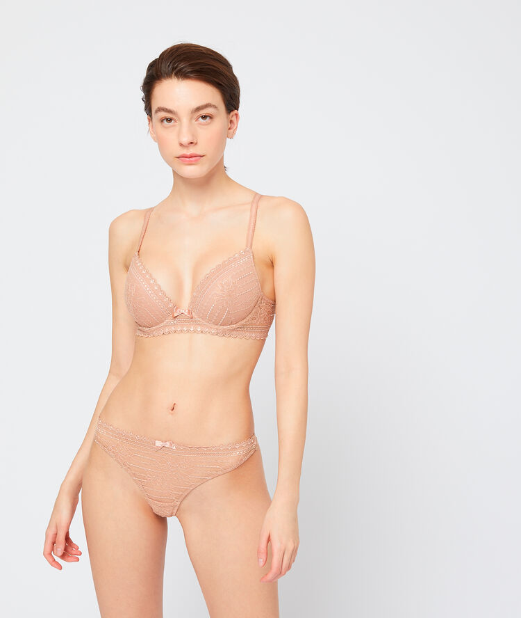 Soutien-gorge n°2 - push-up plongeant dune.