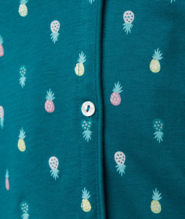 Chemise de nuit en coton bio vert.