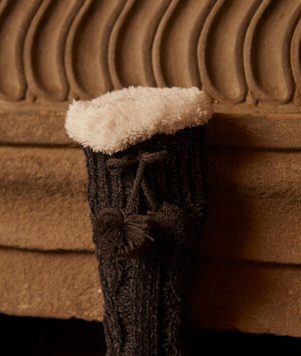 Chaussettes montantes à pompons Chaussettes montantes à pompons