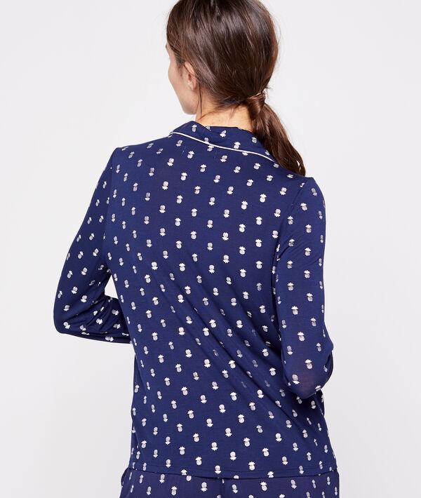 Chemise de pyjama à motifs ananas Chemise de pyjama à motifs ananas