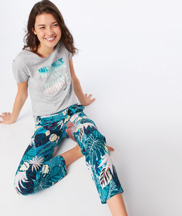 Pantalon imprimé feuillage Pantalon imprimé feuillage