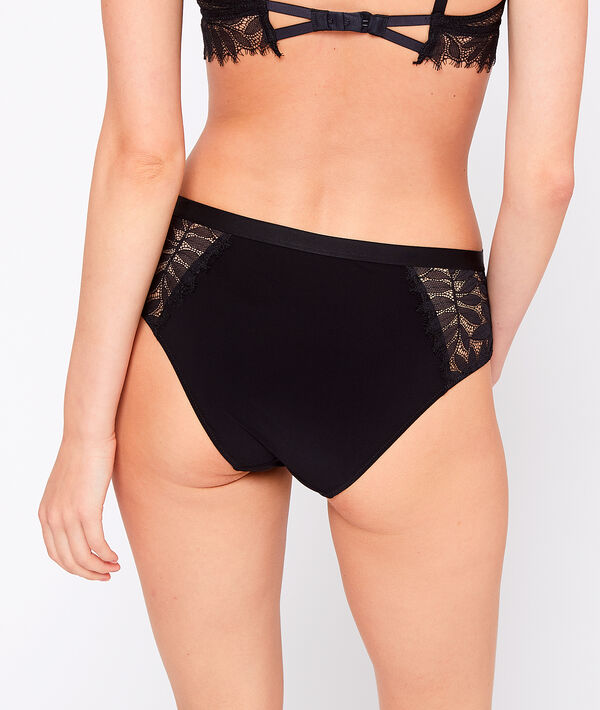 Culotte taille haute, détails en dentelle Culotte taille haute, détails en dentelle