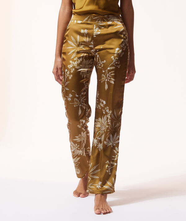 Pantalon satiné imprimé Pantalon satiné imprimé;${refinementColor}