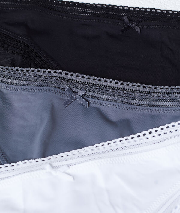 Pack de 3 culottes, bords ajourés Pack de 3 culottes, bords ajourés