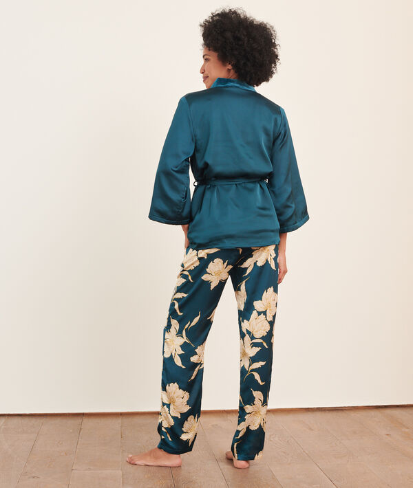 Pyjama 3 pièces satiné Pyjama 3 pièces satiné;${refinementColor}