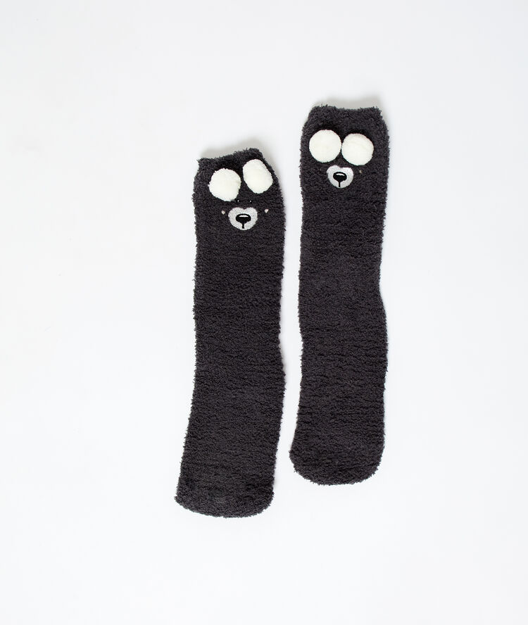 Coffret chaussettes animaux gris.