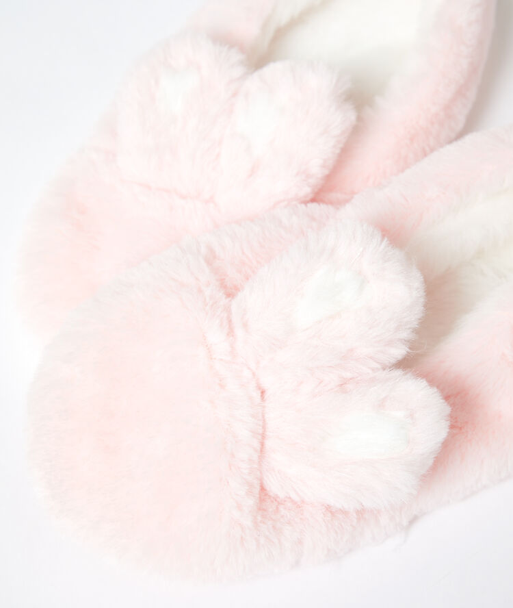 Chaussons chaussettes lapin rose.