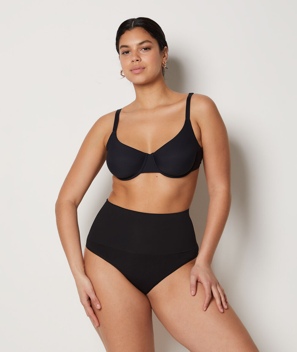 String taille haute - maintien médium noir.