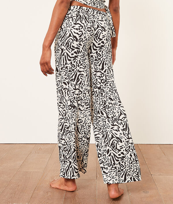 Pantalon taille haute évasé imprimé Pantalon taille haute évasé imprimé;${refinementColor}