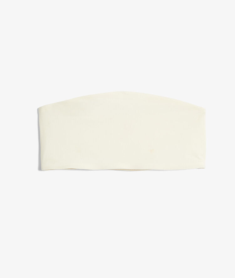 Bandeau en microfibre réversible ecru.