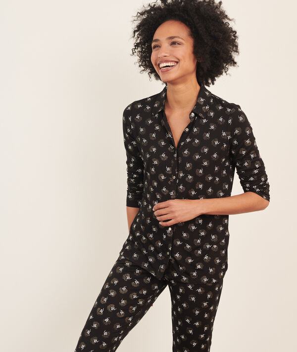 Chemise de pyjama imprimé fleuri Chemise de pyjama imprimé fleuri;${refinementColor}