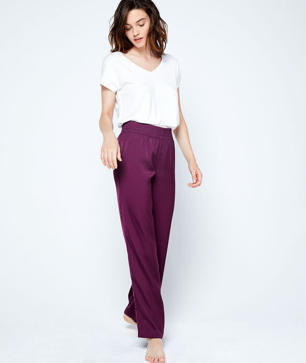 Pantalon large violet.