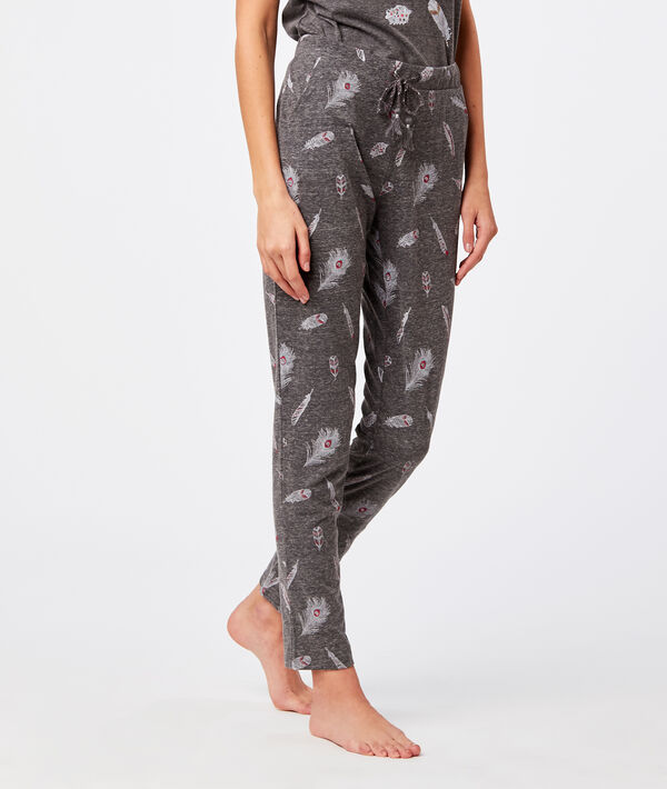Pantalon imprimé plume Pantalon imprimé plume