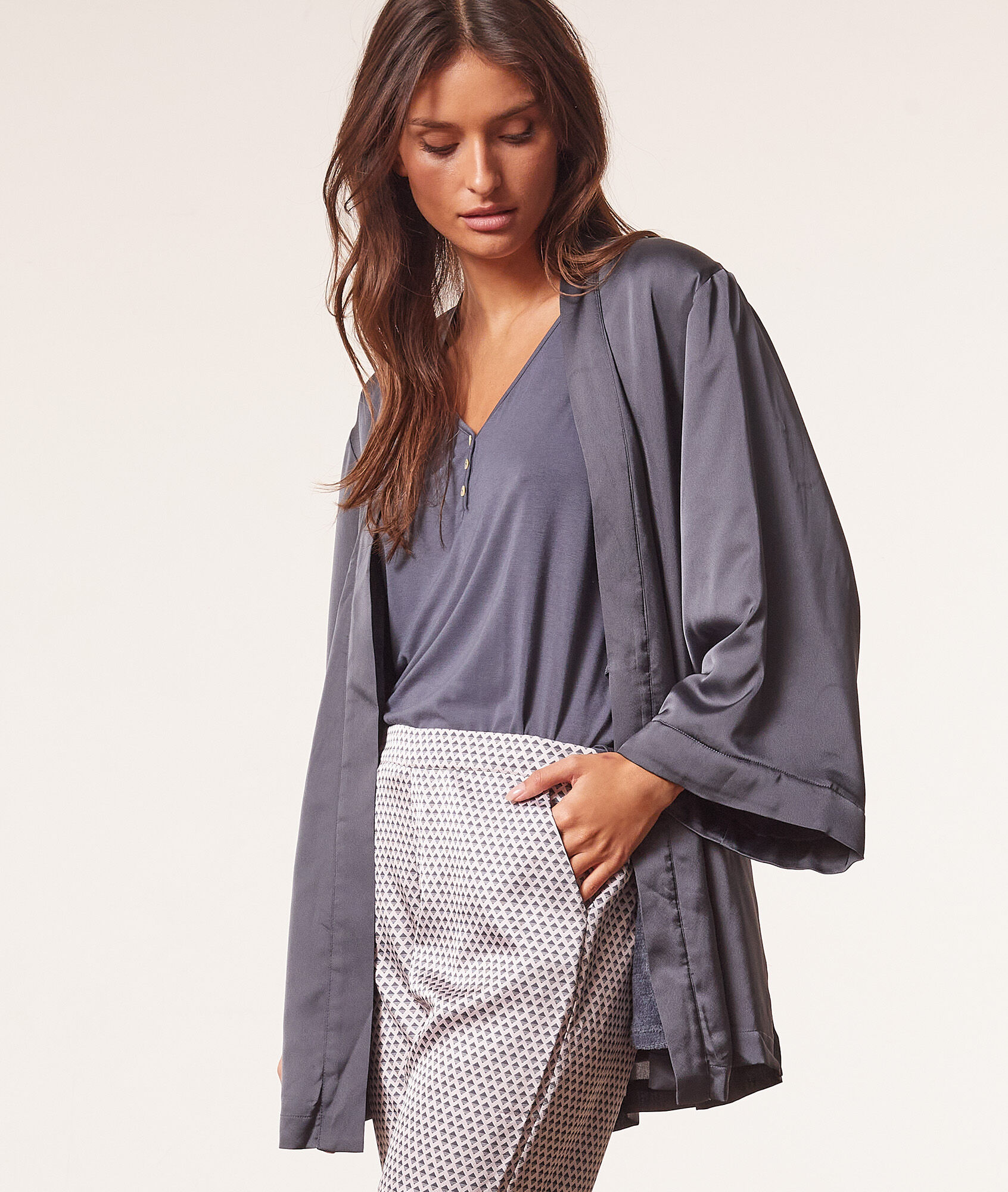 Pyjama 3 pièces - Gink - S - Gris - Femme - Etam