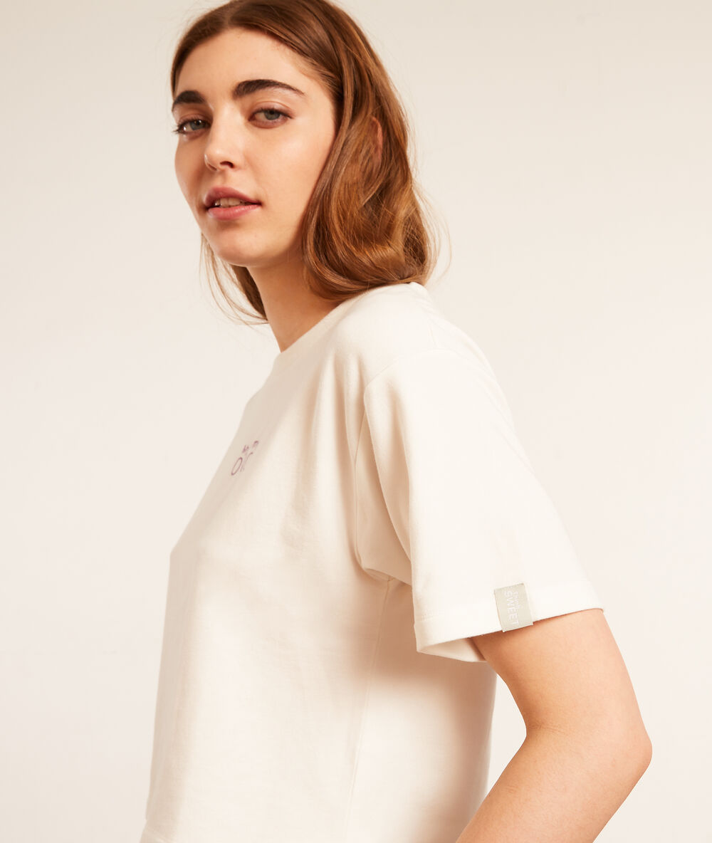 Top manches courtes blanc.