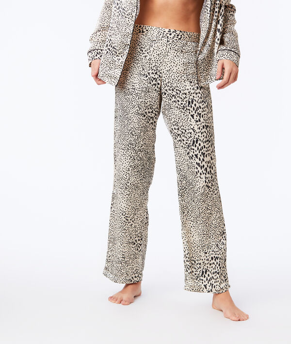 Pantalon large imprimé léopard Pantalon large imprimé léopard